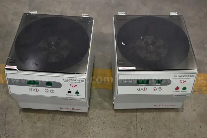 Lot of (2) GFMD Silencer 2110 Benchtop Laboratory Centrifuge