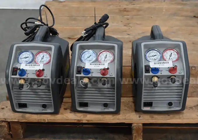 Lot of (3) Robinair RG3 Commercial Refrigerant Recovery Machines