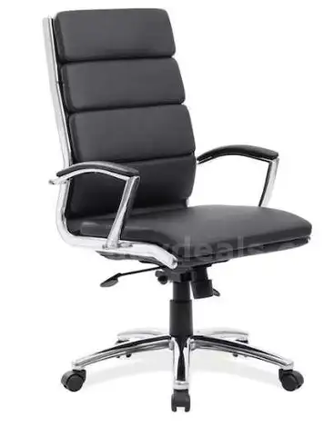 NEW OfficeSource 1501CHMBLK Executive High Back Chair 275 lb. Capacity
