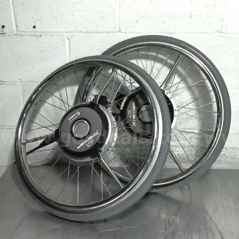 Pair of Yamaha Quickie Xtender Power Assist Wheelchair Wheels