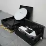 AVL Technologies 960 Satellite Antenna Controller Rack w/ Antenna Dish In Cases