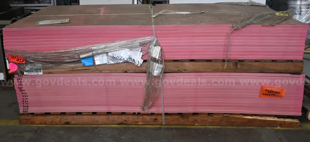 Lot of (25) 1x48x96-inches Red Borated Polyethylene Sheet Radiation Shielding