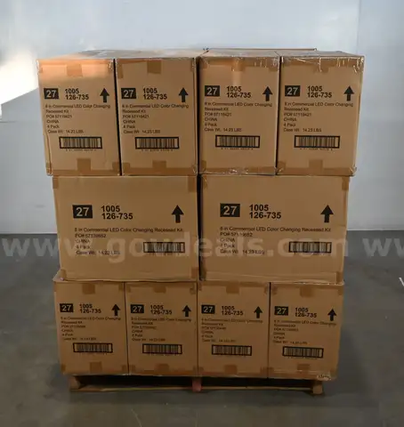 Lot of (120) NEW Commercial Electric 8in LED Color Changing Recessed Kit- White