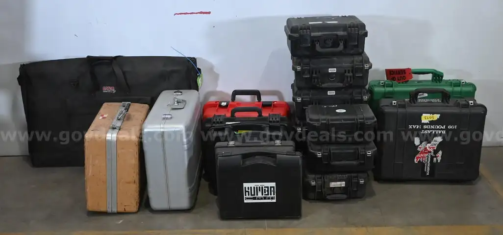 Lot of (18) Hardcase (Pelican, Tactical Electric. ect.)