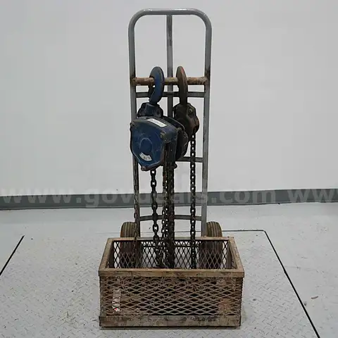 Ingersoll Rand MCH5-050 Hand Chain Hoist with a Utility Cart