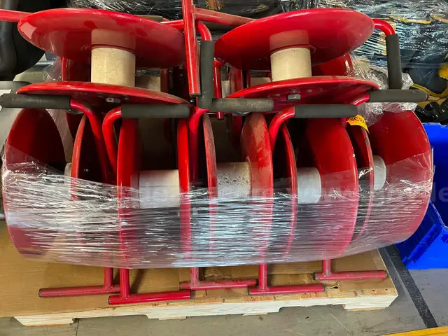 Lot of Twelve (12) Metal Cord Reels
