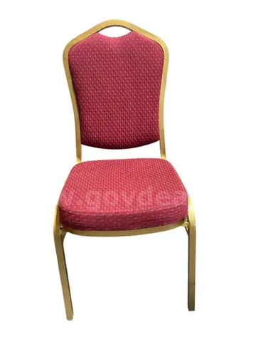 Gold Metal Chairs with Cushioned Bottom and Back (Lot# 2)