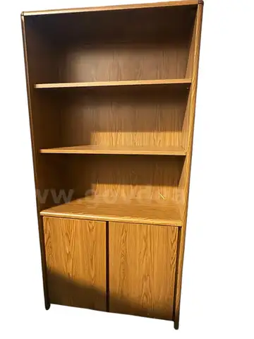 Three Shelf Bookshelf with Bottom Cabinet