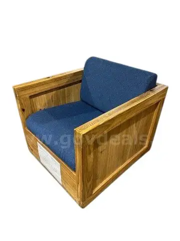 Wood Furniture- Two (2) Chairs with Cushions, One (1) Cabinet, One (1) Table