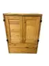 Wood Furniture- Two (2) Chairs with Cushions, One (1) Cabinet, One (1) Table