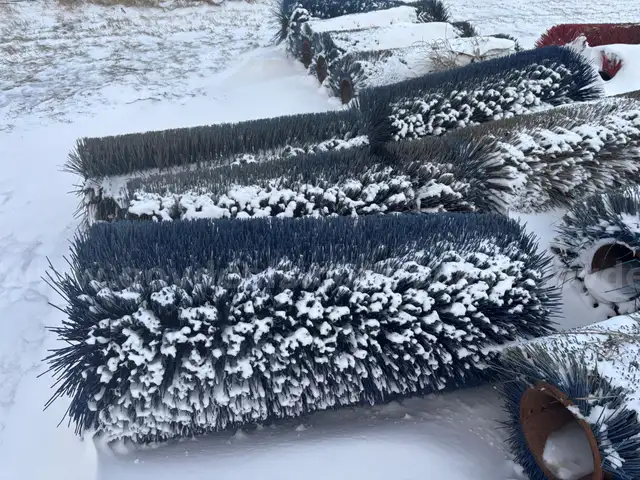 3 Black Sweeper Brooms - Cattle / Cow Scratchers