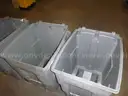 (3) Work Saver Caster Cart 90 Gallon Toters
