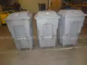 (3) Work Saver Caster Cart 90 Gallon Toters