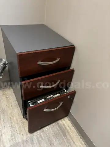 Rolling Three-Tiered Filing Cabinet
