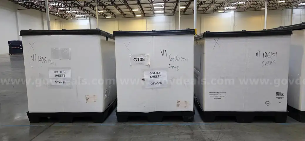 Lot of 3 Tri-Wall Boxes Containing Assorted Sheets