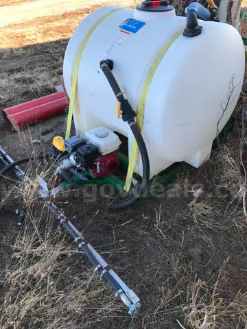 250 Gallon sprayer mounted on a 3 point assembly