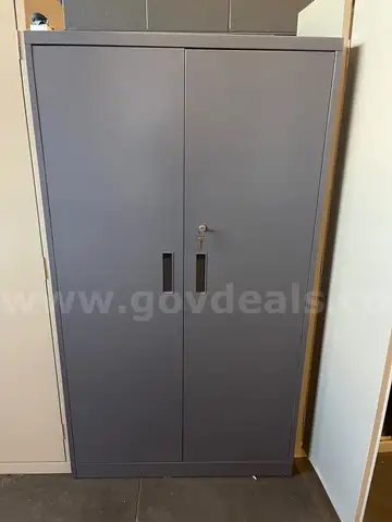Gray Metal Cabinet w/ Key