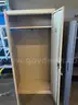 Two Tan Metal Cabinets w/ Key