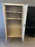 Two Tan Metal Cabinets w/ Key