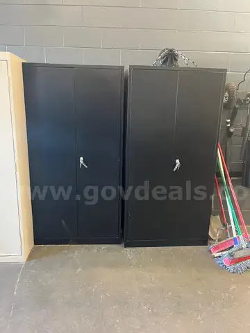 Two Black Cabinets with Keys