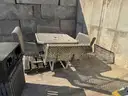 Coated steel picnic table