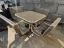 Coated steel picnic table
