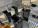 Lot of (2) trash bin containers with removable bins.