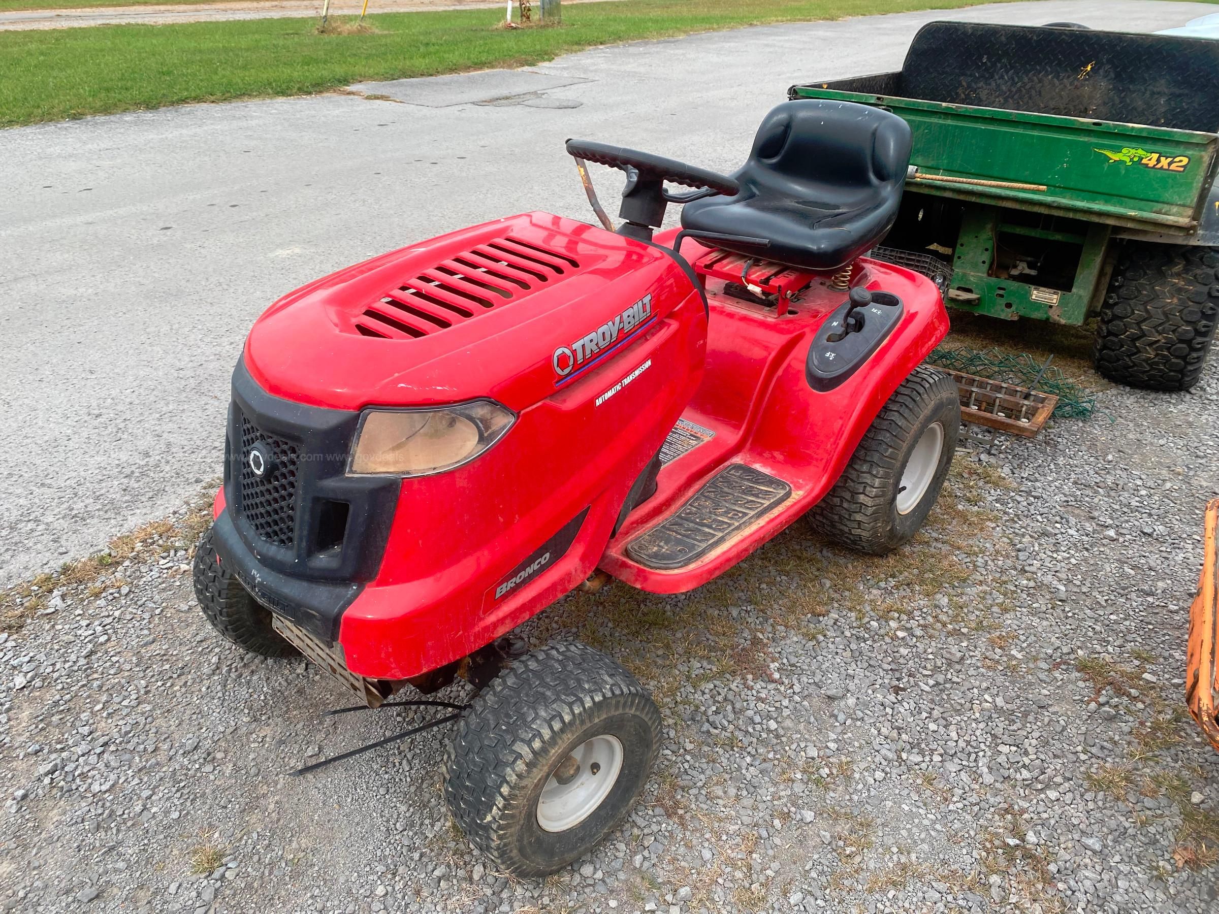 Troy Bilt Bronco Mower with Harrow GovDeals