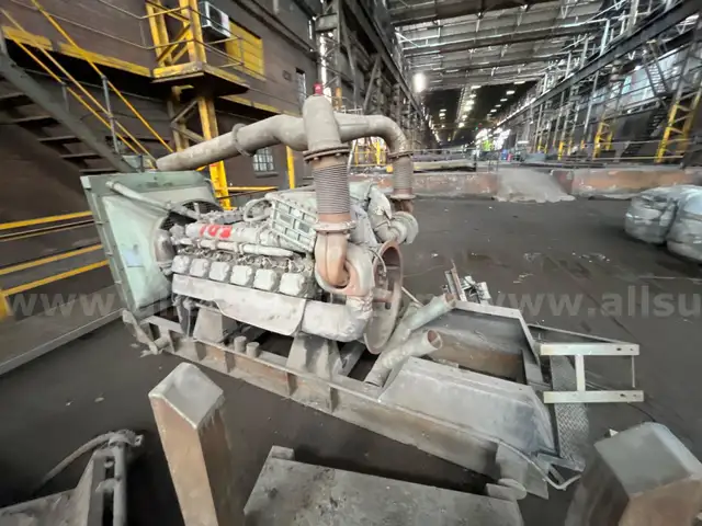 Stripped And Dismantled Diesel Engine.