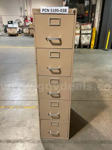 Cabinet, Filing, 5-drawers, Metal