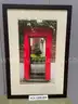 Picture Frame, Office, Red Door Frame, Wood Frame