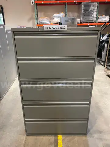 Cabinet, Filing, 5 drawers, Lateral, Metal