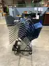 Chair, Office, Guest Chair, Blue, W/Cart, Metal