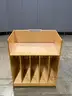 Book Cart, Office, 1-Shelf, 5-Cubbies, Whiteboard, On Wheels, Wood
