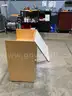 Book Cart, Office, 1-Shelf, 5-Cubbies, Whiteboard, On Wheels, Wood