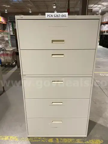Cabinet, Filing, 5-drawers, Lateral, Metal