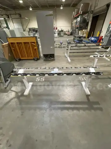 Rack, Dumbbells, Metal, White