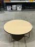Table, Coffee, Round, Wood-Top, Metal Legs