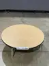 Table, Coffee, Round, Wood-Top, Metal Legs