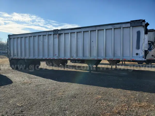48' 2007 J&J HYDRAULIC WALKING FLOOR TRANSFER TRAILER