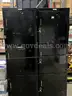 *Lot of 2 Lockers* 3 Door Heavy Duty Locker, 24"W x 24"D x 74"H, Black, All-Welded