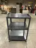 Cart, Storage, 3-Shelves, Metal, With Outlet, Metal, With Wheels