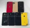 Lot of 7 Mix Used Apple iPhones &#x2013; Cloud Locked &#x2013; Cracked Screens &#x2013; Grade C-D