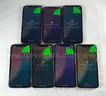 Lot of 7 Mix Used Apple iPhones &#x2013; Cloud Locked &#x2013; Cracked Screens &#x2013; Grade C-D