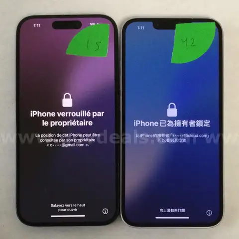 Lot of 2 Used Apple iPhones &#x2013; iPhone 14 &#x26; iPhone 15 Pro &#x2013; 128GB &#x2013; Cloud Locked &#x2013; Sold AS-IS for Parts/Repair &#x2013; Mixed Gra