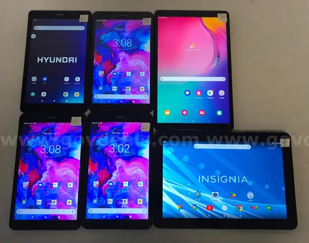 Lot of 6 Android Tablets &#x2013; Mixed Brands &#x2013; Factory Reset, Activated &#x2013; Ready for Use &#x2013; Grades A to B