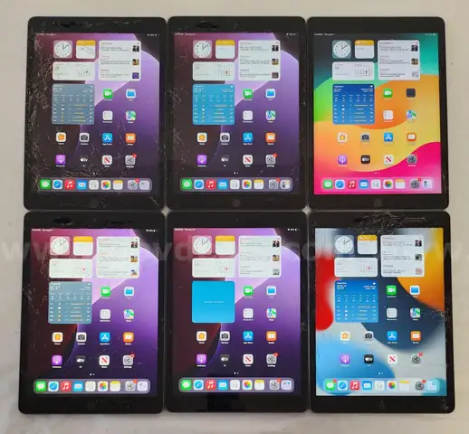 Lot of 6 Used Apple iPads &#x2013; Mixed Models &#x2013; Factory Reset, Activated &#x2013; Ready for Use &#x2013; Grade D