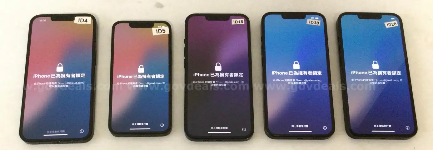 Lot of (5) Apple iPhone 13 &#x2013; Mixed Models | Cloud Locked | Grade B Condition | For Parts/Repair