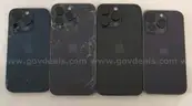 Lot of (4) Apple iPhones &#x2013; Mixed Models (14 Pro,14 Pro Max, 15 Pro) &#x2014; Mixed Condition &#x2013; For Parts
