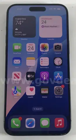 Apple iPhone 15 Pro Max &#x2013; 256GB &#x2013; Black Titanium (Model A2849) &#x2013;  Reset &#x26; Activated &#x2013; Grade C